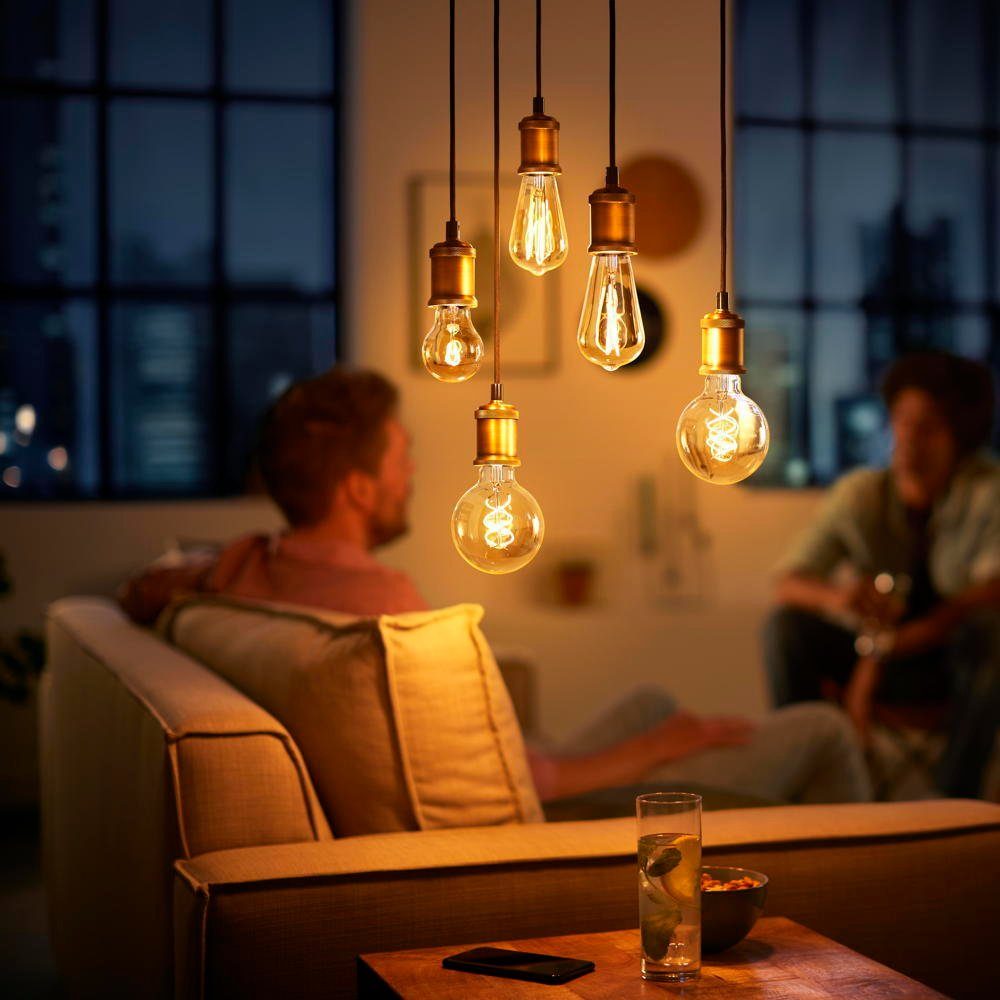 n.v, ersetzt Lampe A60, 25W, warmweiss 250 Philips Lumen, E27 warmweiß, LED-Leuchtmittel LED Standardform gold,