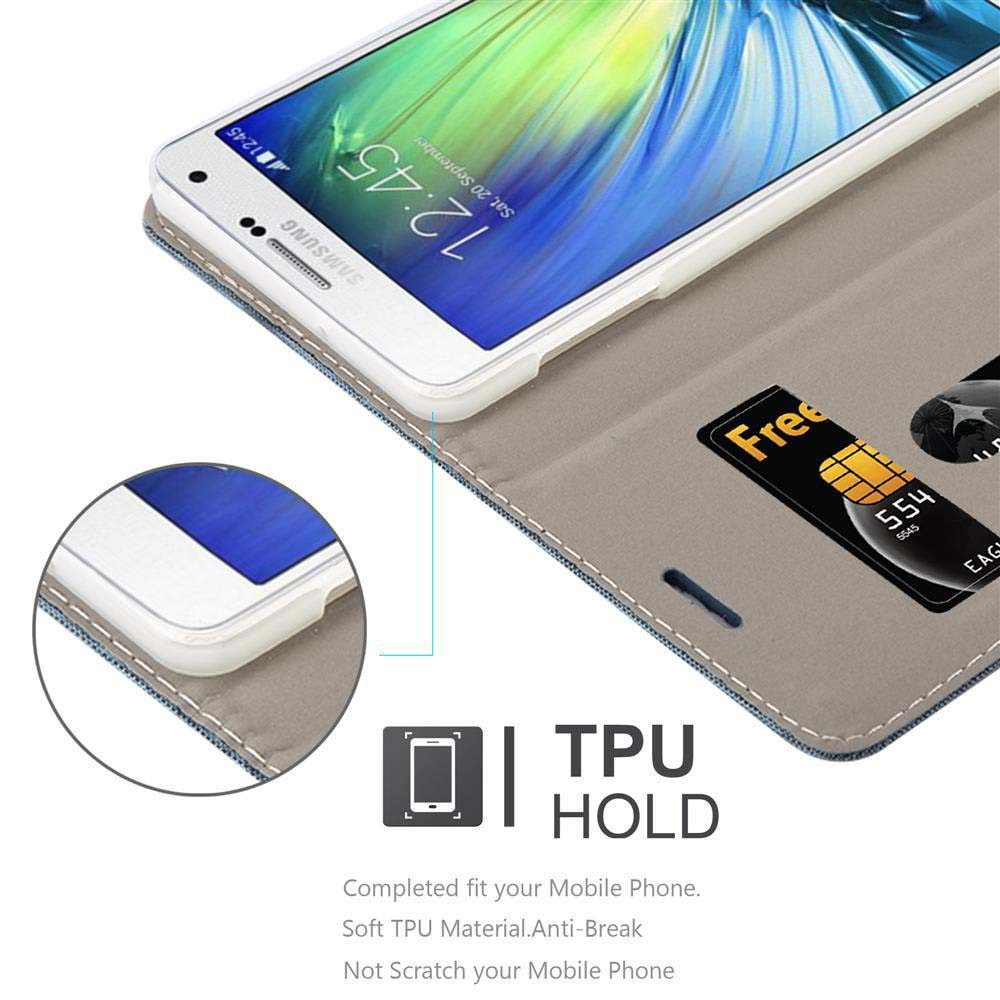 Cadorabo Handyhülle für Samsung Galaxy A7 2015 Hülle Samsung Galaxy A7 2015, Klappbare Handy Schutzhülle - Hülle - mit Standfunktion und Kartenfach