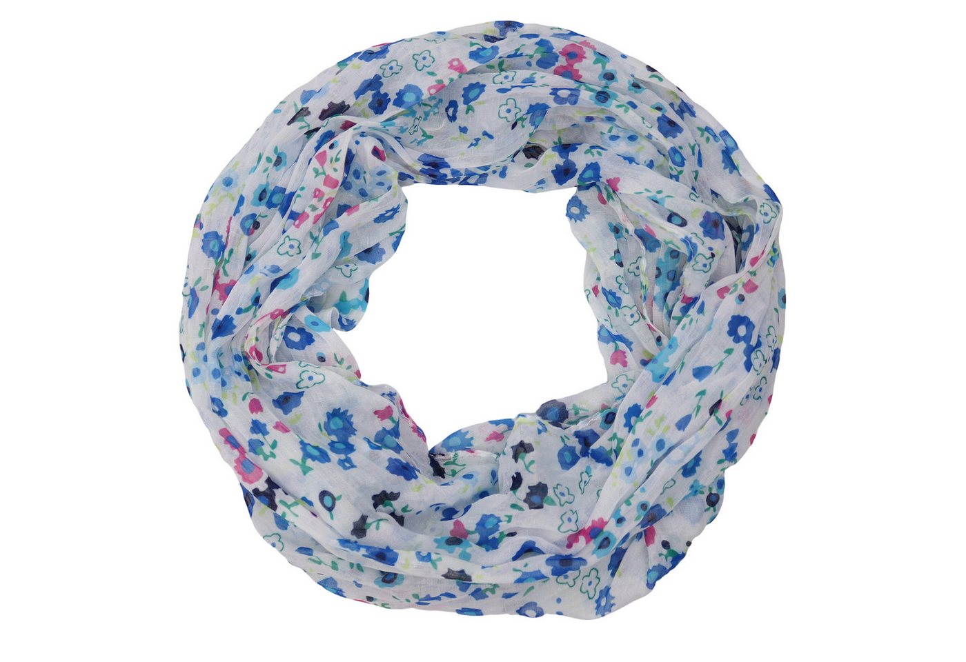 MIRROSI Loop Damen Schal mit Blümchen-Muster Weich, Schlauchschal, (zweimal um den Hals wickelbar, ca.45x75cm), Damen Halstuch ideal für Frühling, Sommer oder Herbst