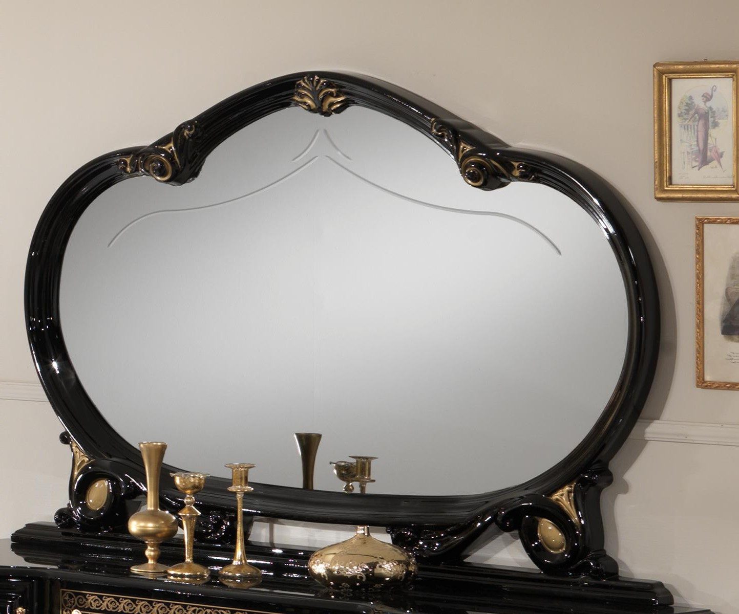 Xlmoebel Standspiegel Italienischer Design Spiegel für Anrichte oder Tisch aus Glas, Made in Europa