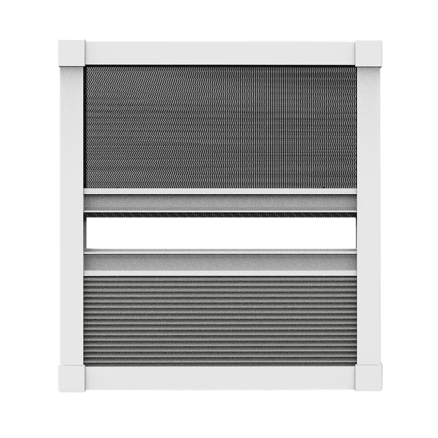 Insektenschutzplissee Nematek® Fliegengitter DUO-Plissee für Dachfenster Insektenschutz Dachfensterplissee in verschiedenen Größen, Nematek