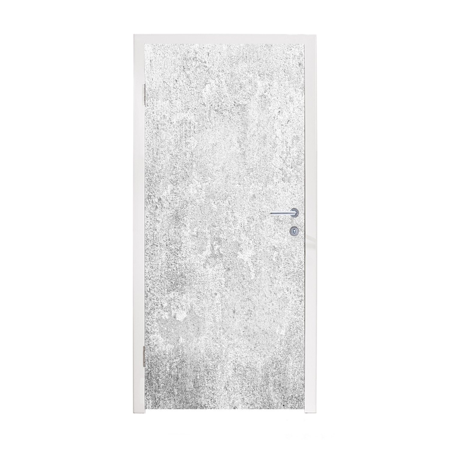 MuchoWow Türtapete Beton - Grau - Wand, Matt, bedruckt, (1 St), Fototapete für Tür, Türaufkleber, 75x205 cm