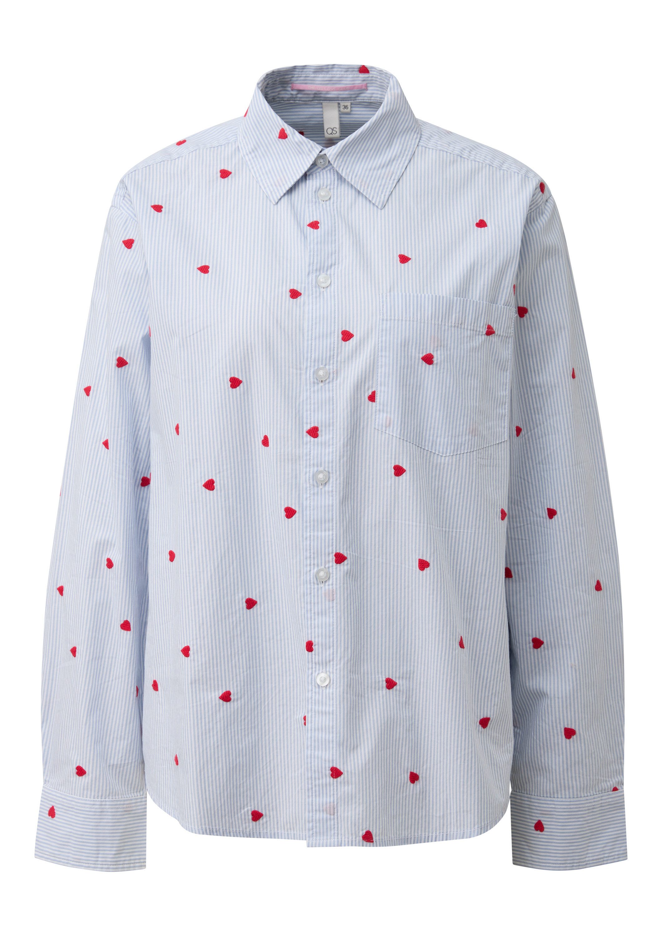 QS Langarmbluse Bluse Hemdbluse