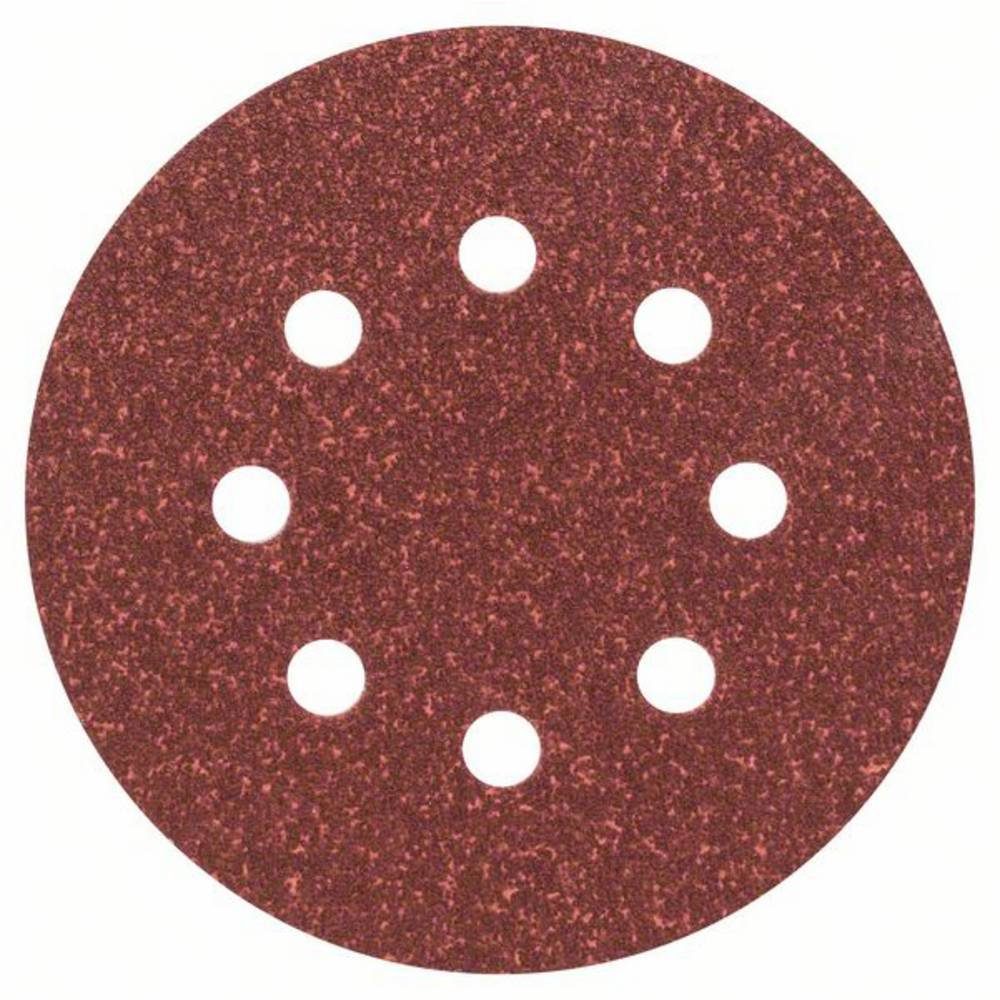 BOSCH Schleifpapier Schleifblatt-Set für Exzenterschleifer, 25-teilig, 8 Löcher 2607019492, mit Klett, gelocht