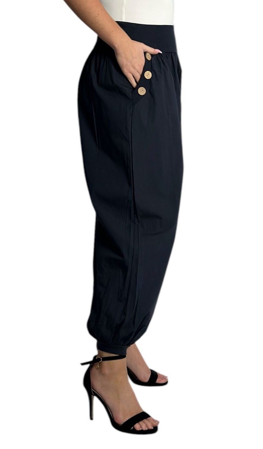 Mississhop Haremshose Damen Baumwolle Aladinhose Unifarbe günstig online kaufen