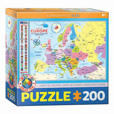 EUROGRAPHICS Puzzle Europakarte, 200 Puzzleteile