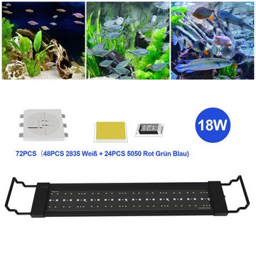 Bettizia LED Aquariumleuchte LED Aquarien Beleuchtung Aquarium Lampe Fisch Tank mit Fernbedienung, RGB50.5 FITS 55-80CM TANk