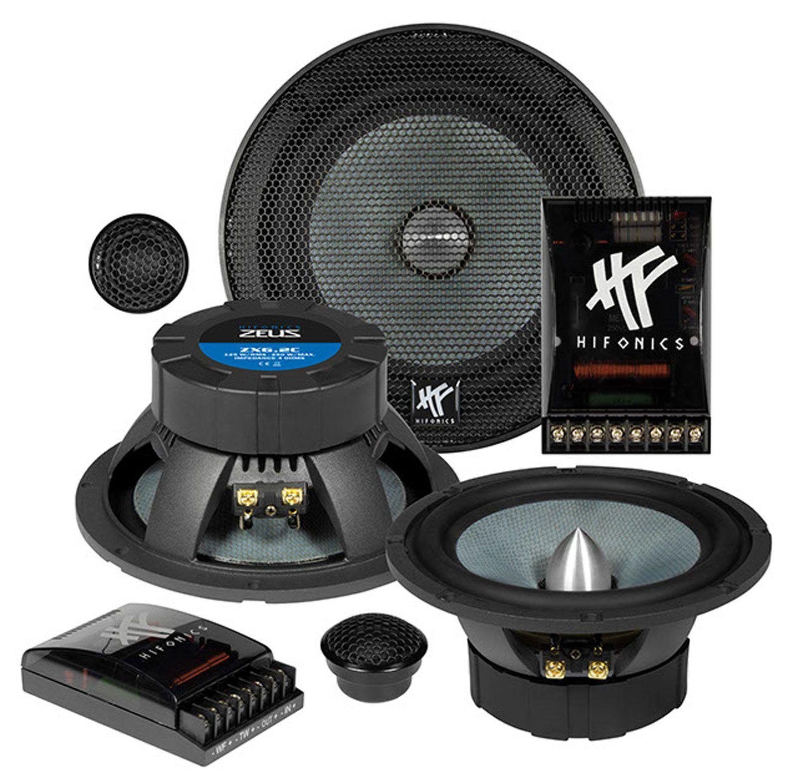 Hifonics ZEUS 2-Wege Kompo 16,5 cm ZX-6.2C 250 Watt Paar Auto-Lautsprecher