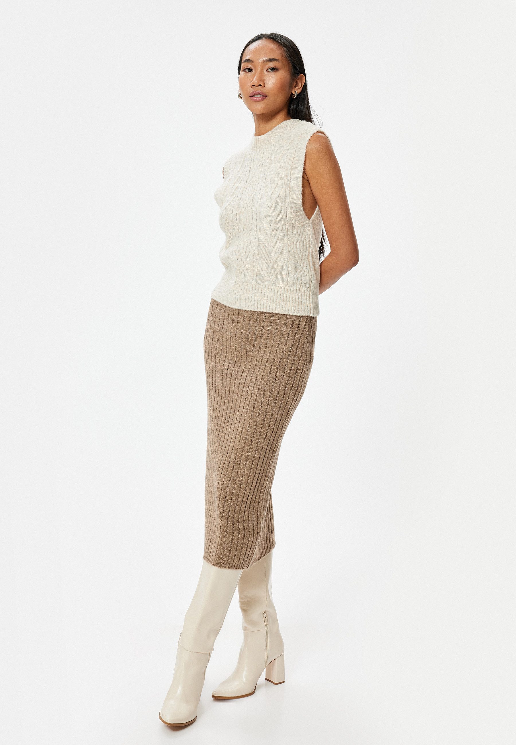 Koton Strickrock Midi Länge Bleistiftrock günstig online kaufen