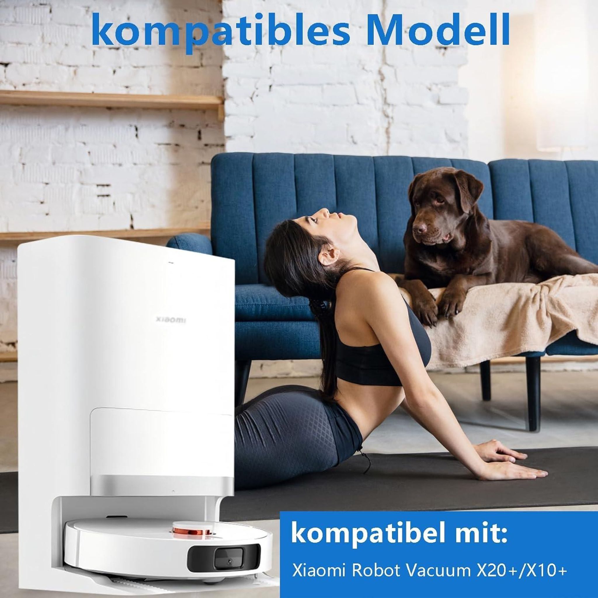 FELIXLEO Gardinenbefestigungen Ersatzteile 21tlg. Zubehör für Xiaomi X20+ X10+ Ersatzteile Bürsten Filter Beutel, (1-St)