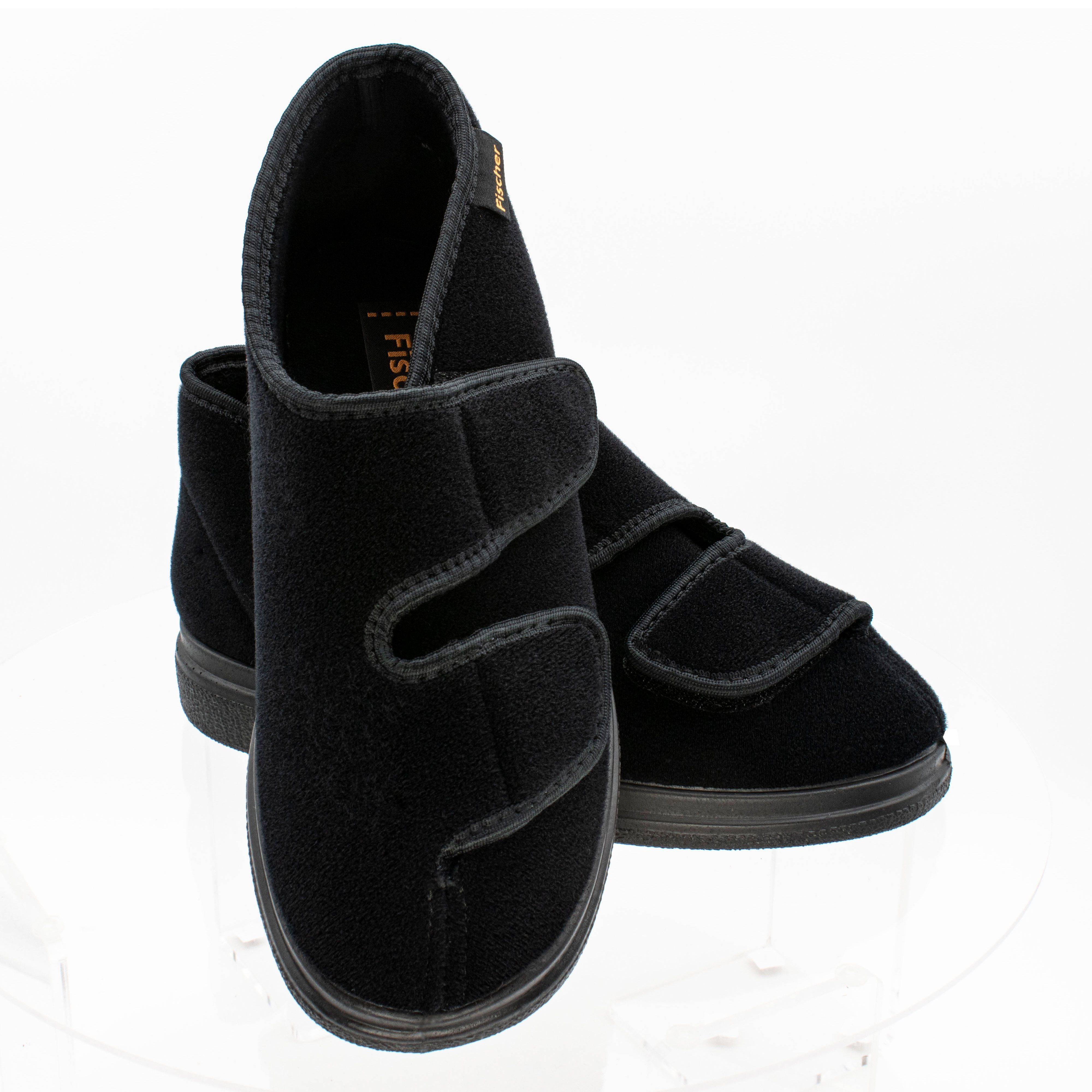 Fischer-Markenschuh Ortho Hausschuh mit Klettverschluss, Weite K, Einlegesohle herausnehmbar