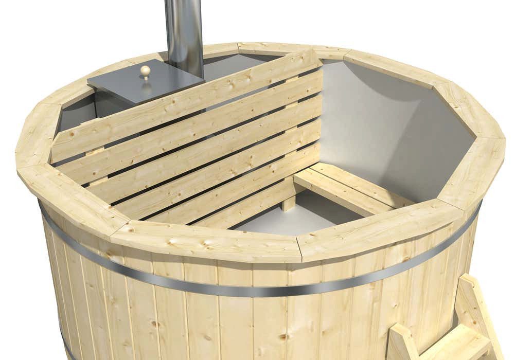 FinnTherm Badebottich PVC Einsatz Bergen, in Grau