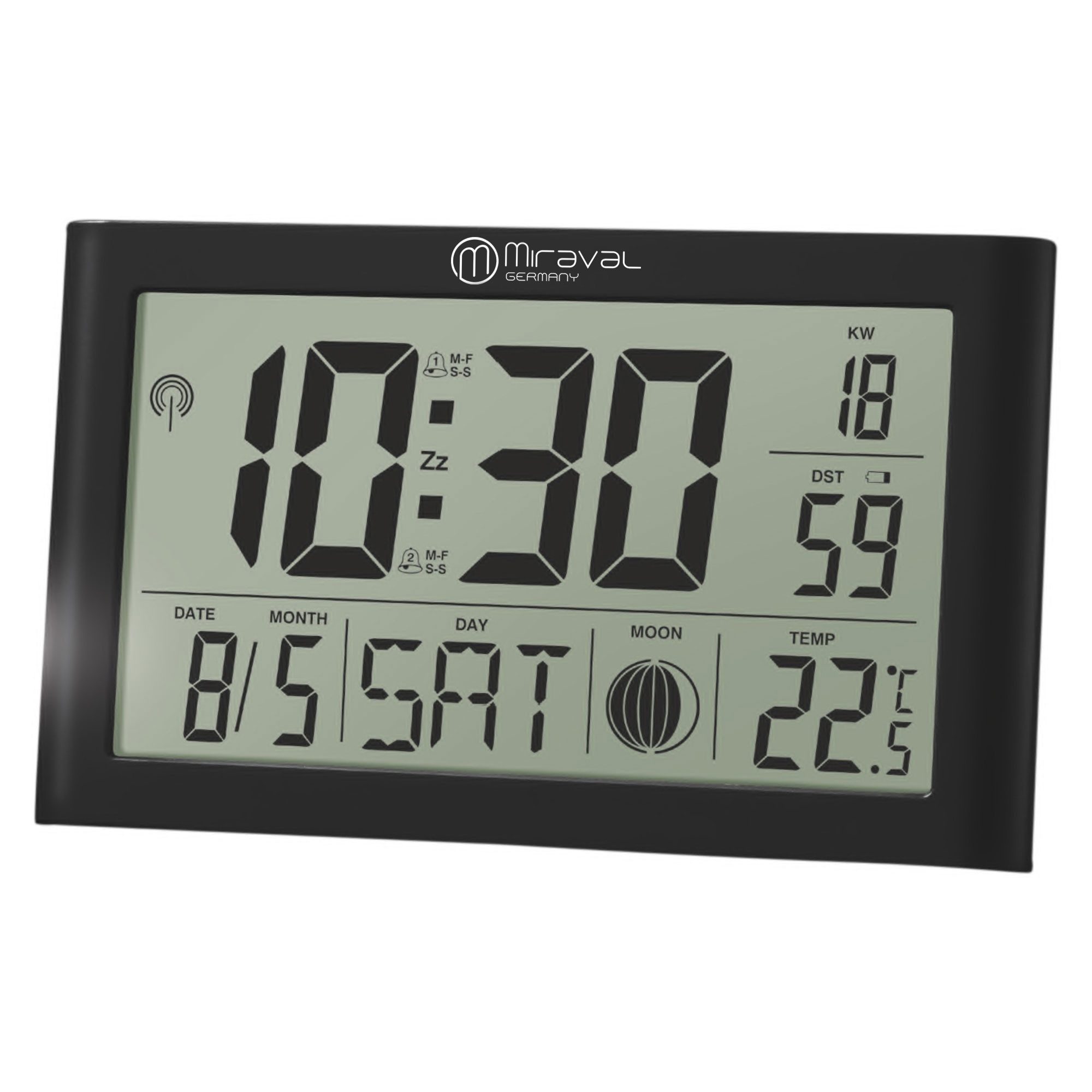 Miraval Wanduhr Digitale LCD Tischfunkuhr mit + Temperaturanzeige günstig online kaufen