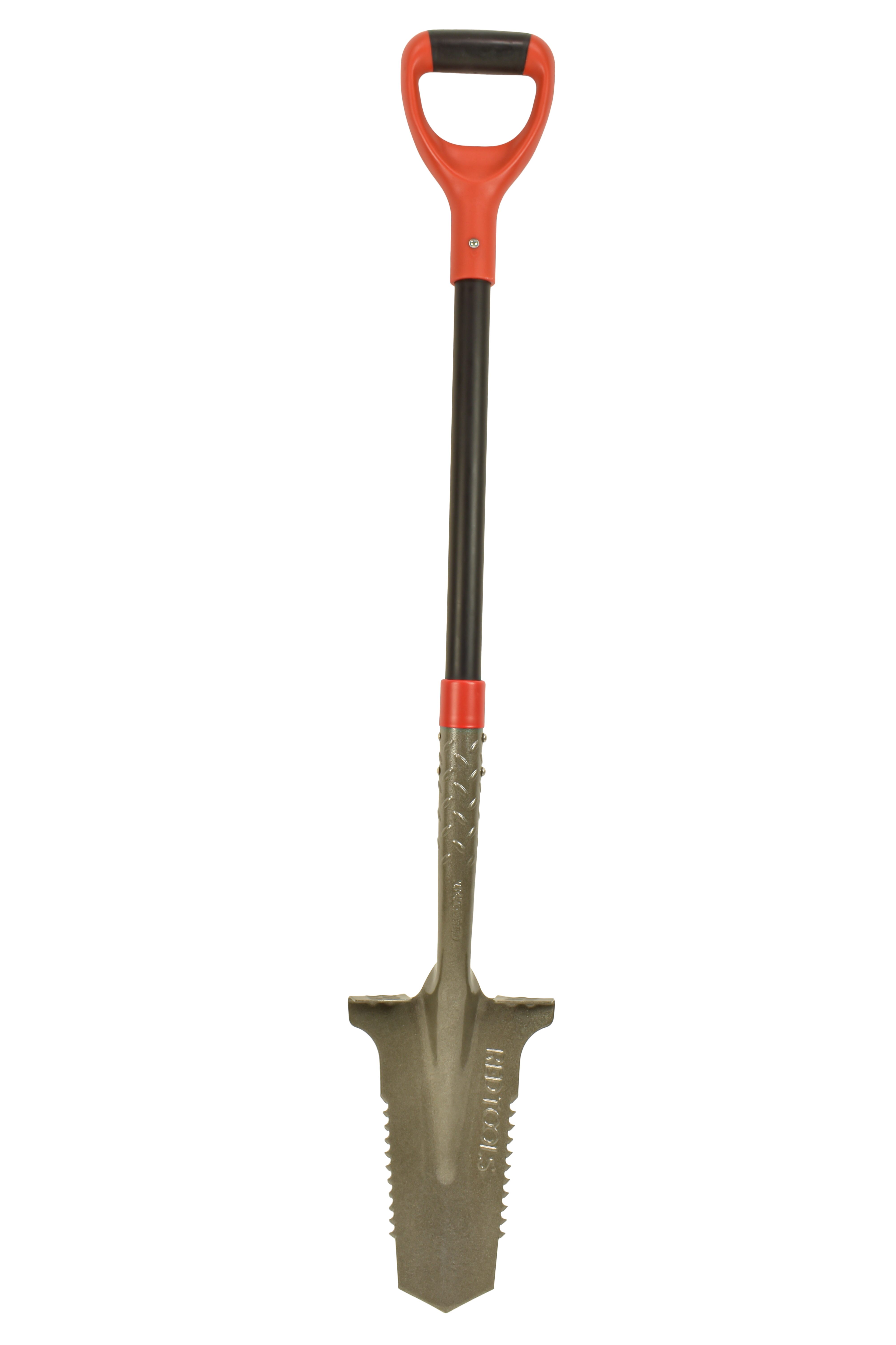 Red Tools Spaten Power Head 115cm Gärtnerspaten - Spaten mit Wurzelsäge, (Stück, 1), 115 cm Gesamtlänge, Wurzelsäge, All-in-One-Werkzeug, 50Mn