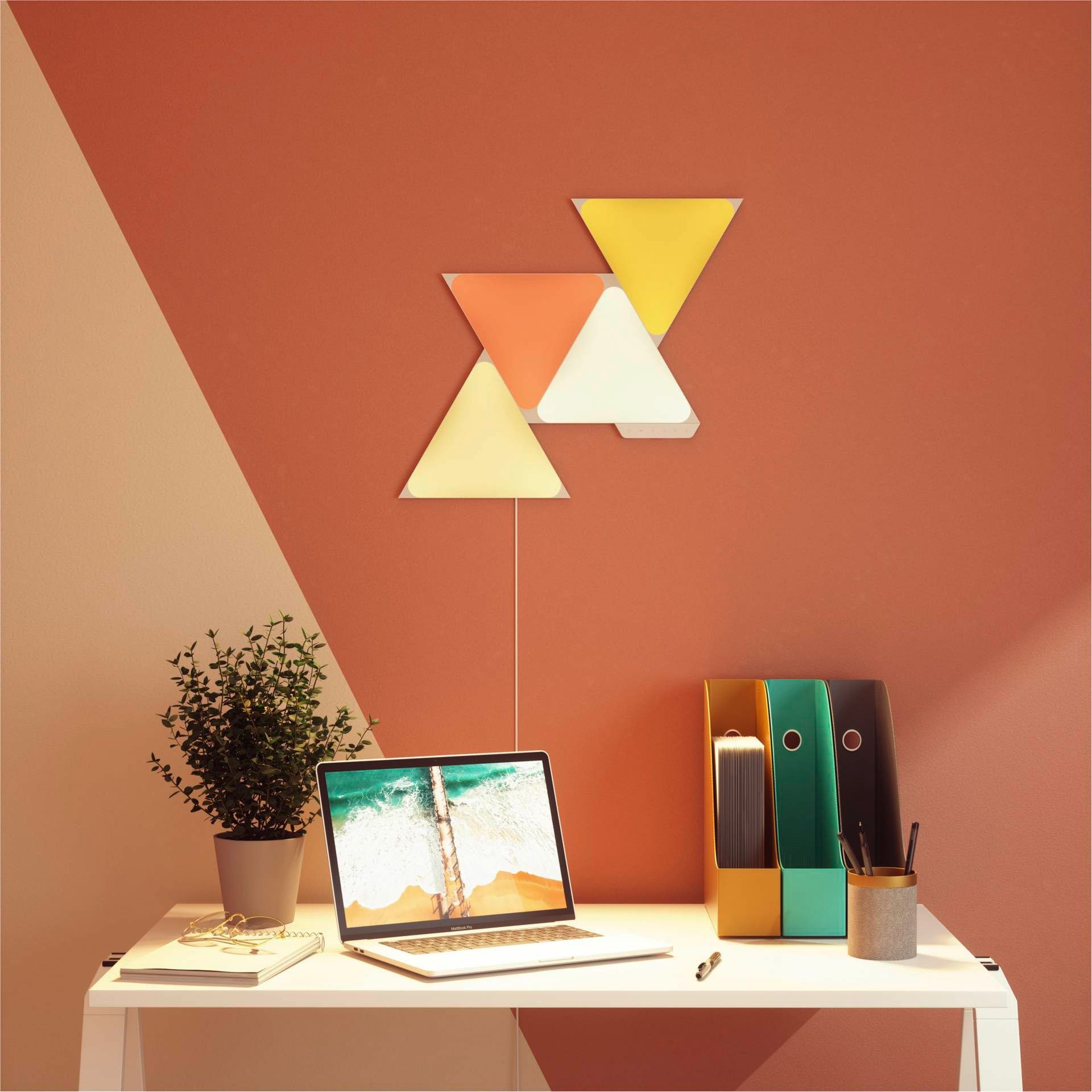 Triangles, Farbwechsler Panel integriert, fest LED Dimmfunktion, LED nanoleaf