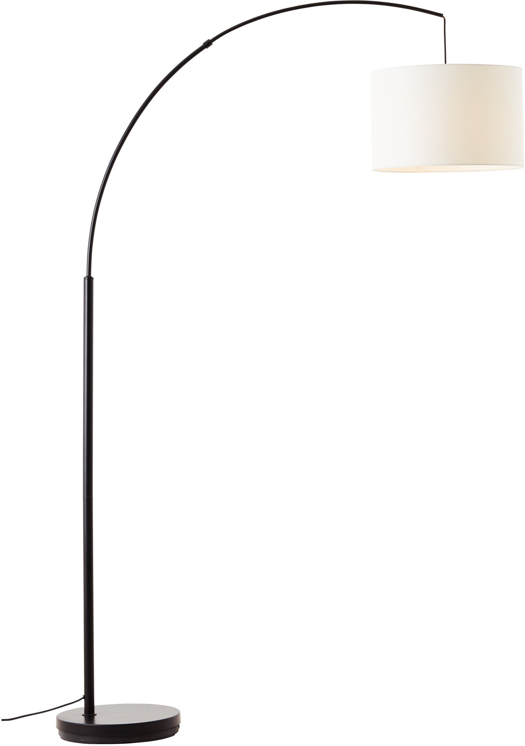 hellbeige ohne Stoff Elijah, Style 36cm Ø Stehlampe Bogenlampe of Textilschirm Places Leuchtmittel,