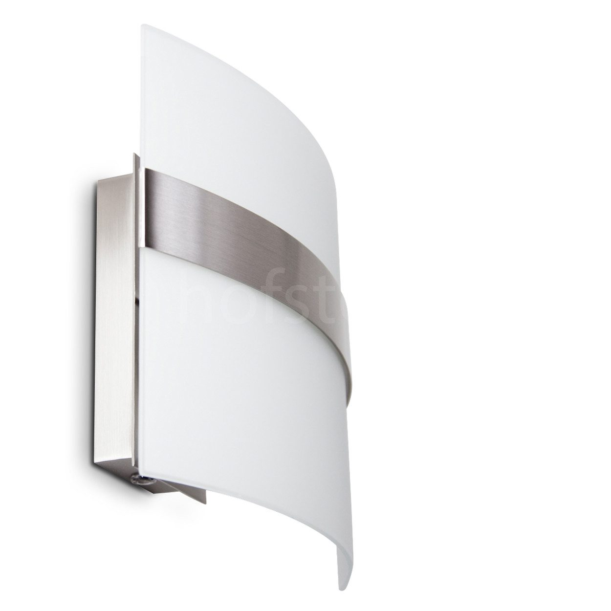 hofstein Wandleuchte »Cusighe« Wandlampe aus Glas/Metall in Stahl gebürstet günstig online kaufen