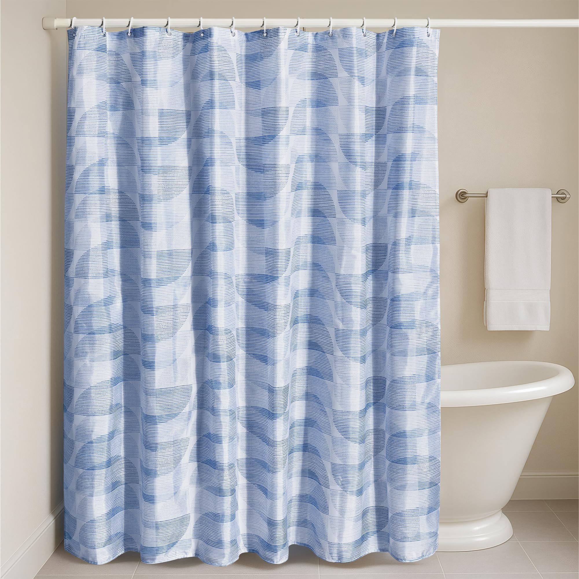 JEMIDI Duschvorhang JEMIDI Duschvorhang Blau wasserdicht mit 12 Haken