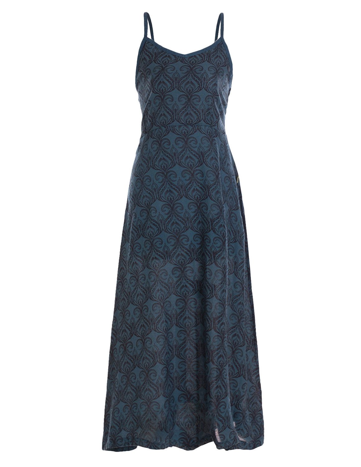 Vishes Sommerkleid Langes Kleid Baumwolle Ornament Print Spaghettiträger Alternative Mode, Boho, Hippie, Ethno, Festival