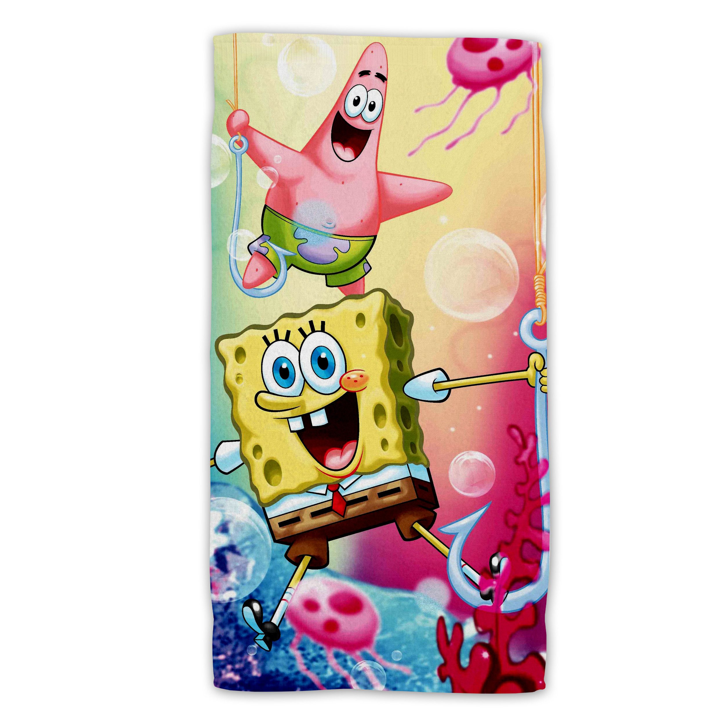 Sponge Bob Strandtuch Baumwolle Strandtuch Frottee günstig online kaufen