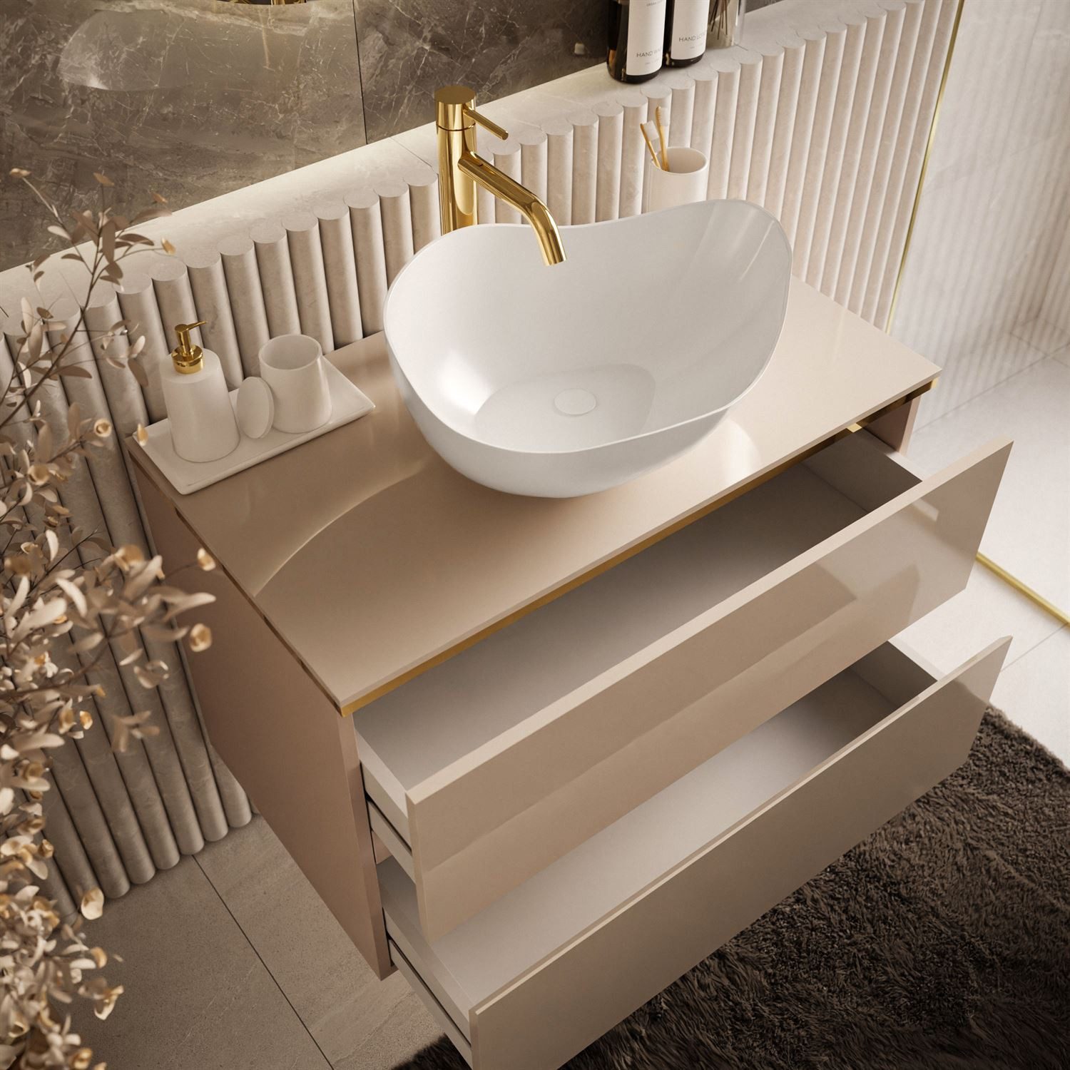 Lookway Badmöbel-Set AURORA KASHMIR GOLD