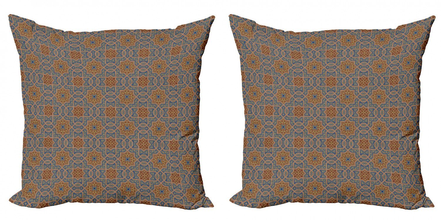 Kissenbezüge traditionell Abakuhaus Digitaldruck, marokkanisch Stück), (2 Accent Modern Doppelseitiger