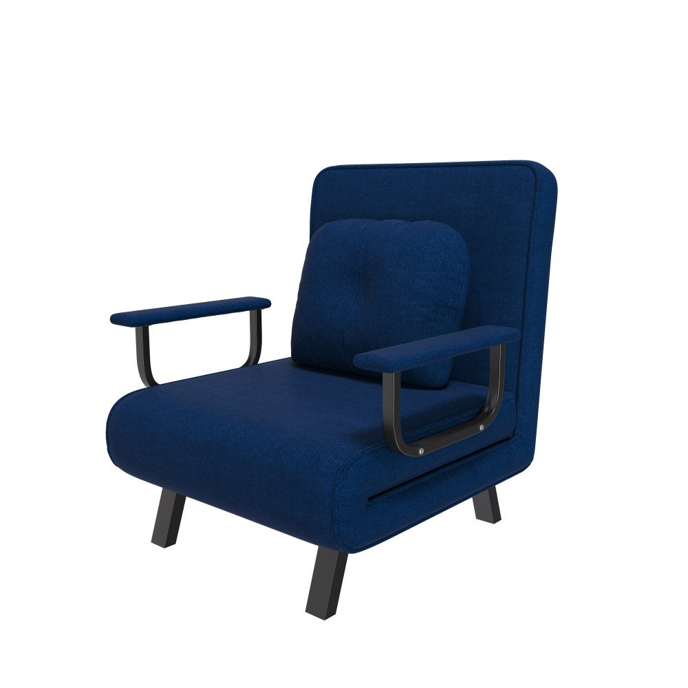 BBG Relaxliege Relaxsessel mit Liegefunktion, 5-fach verstellbare Rückenlehne, Chenille-Bezug, bis 180° verstellbar, Lesesessel, Liegesessel
