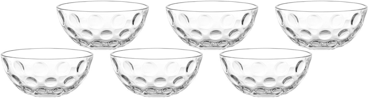 LEONARDO Schale Cucina Optic, Glas, (Set, 6-tlg), spülmaschinengeeignet