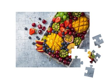 puzzleYOU Puzzle Mango, Kiwi, Erdbeeren: Früchte und Beeren, 48 Puzzleteile, puzzleYOU-Kollektionen Obst, Essen und Trinken