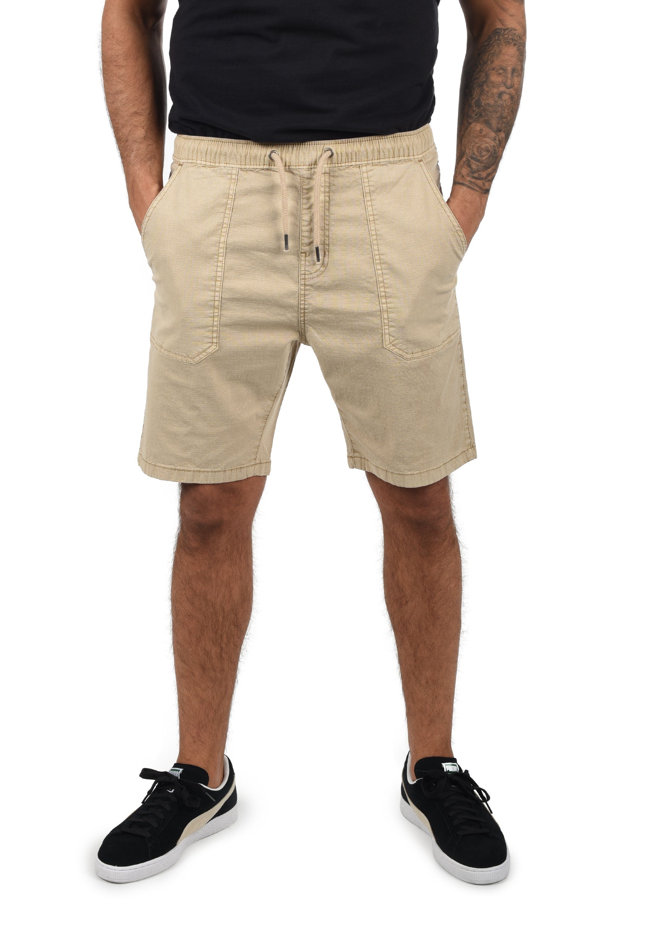 Indicode Shorts IDFrancesco kurze Hose mit elastischem Bund White Pepper