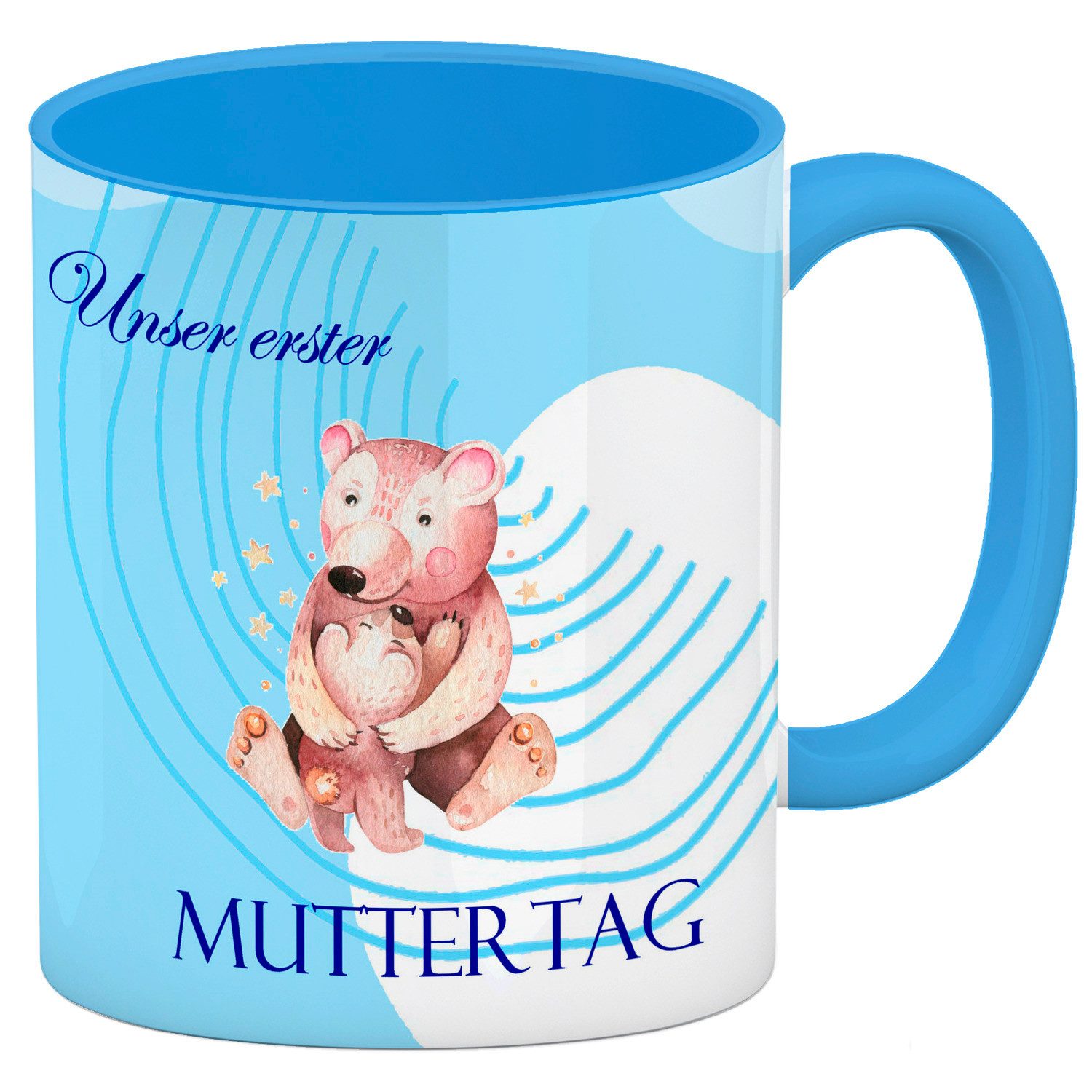Tasse Unser erster Muttertag Kaffeebecher Hellblau