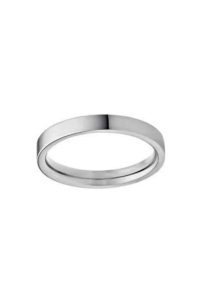 M&M Fingerring »Ring Damen silber / gold schlicht Vorsteckring 3mm« (1-tlg), "Best Basics", deutsche Qualität, inkl. edles Schmucketui