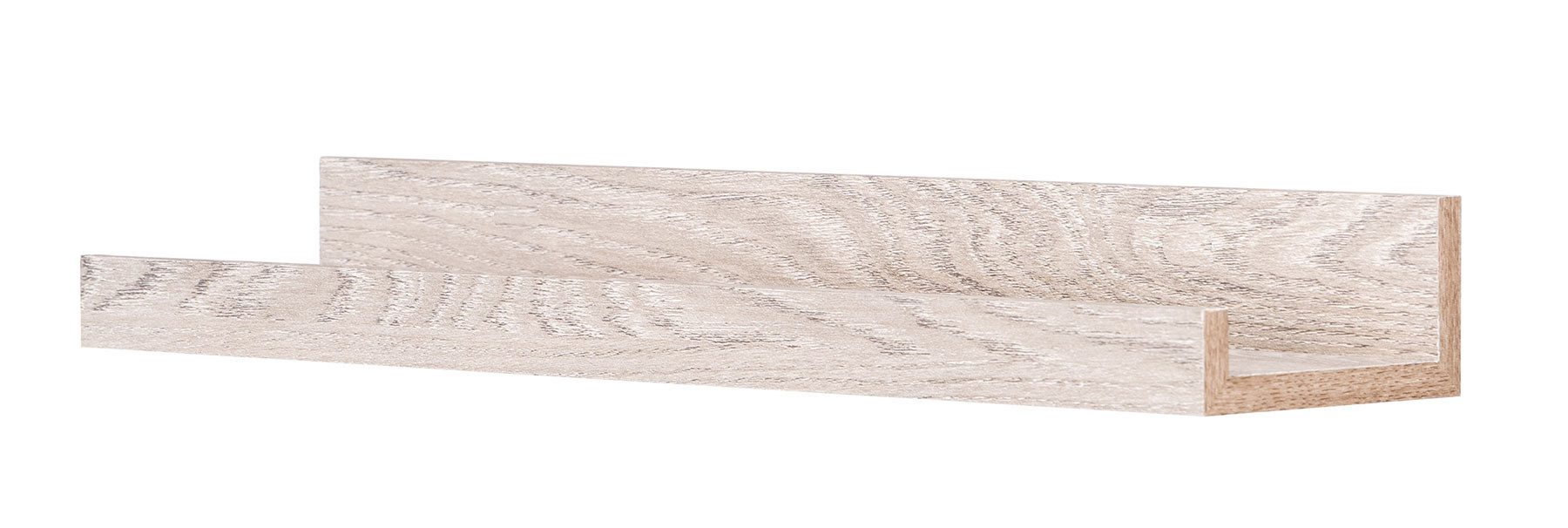 Levandeo® Bilderleiste, Bilderleiste Eiche Gekälkt L40cm günstig online kaufen