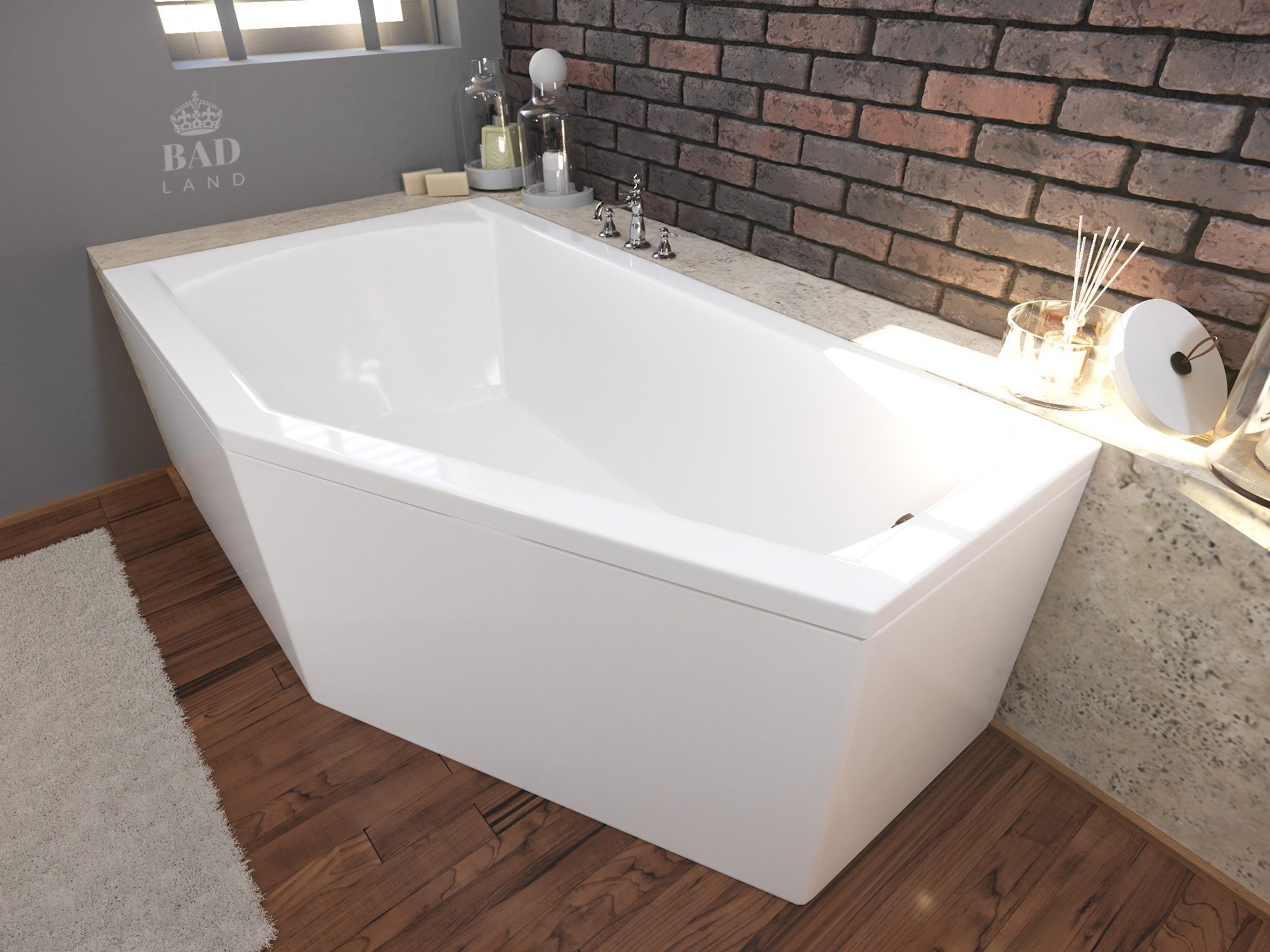 KOLMAN Badewanne Eckbadewanne Selena 150x90, (Links/Rechts), günstig online kaufen