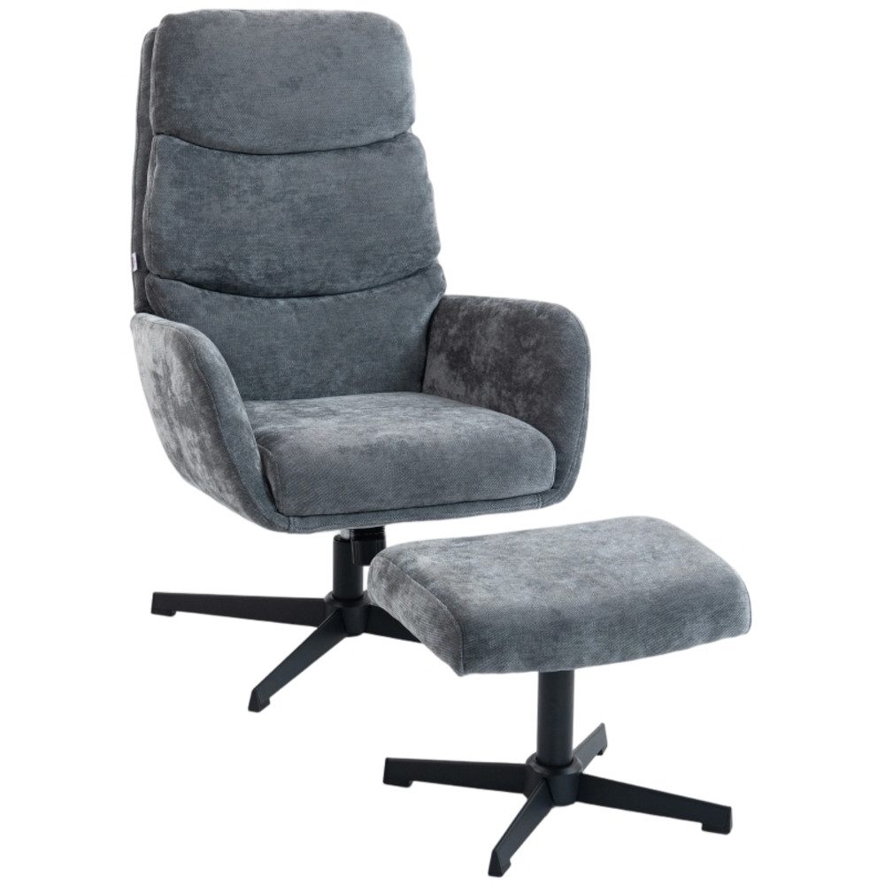 Relaxsessel Lounge-Sessel Polstersessel mit Fußhocker hohe Lehne