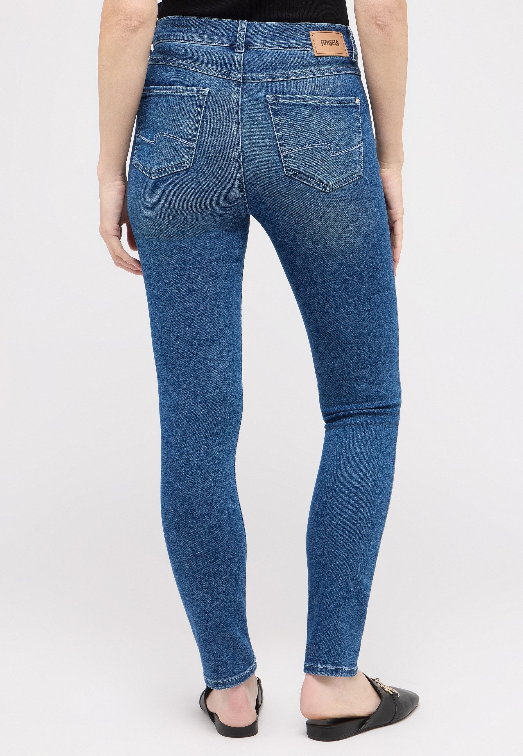 ANGELS Slim-fit-Jeans SKINNY aus Baumwollmischung, mit Gürtelschlaufen