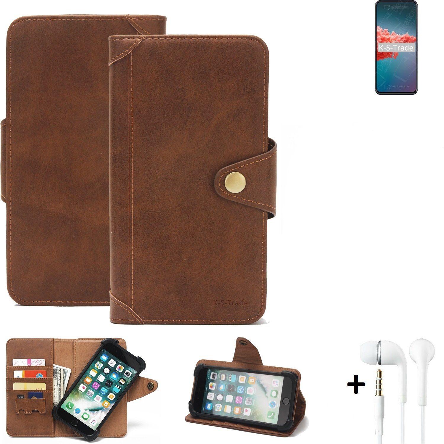 K-S-Trade Handyhülle für Xiaomi Redmi Note 9 5G, Handyhülle Schutzhülle Walletcase Bookstyle Schutz Case Hülle