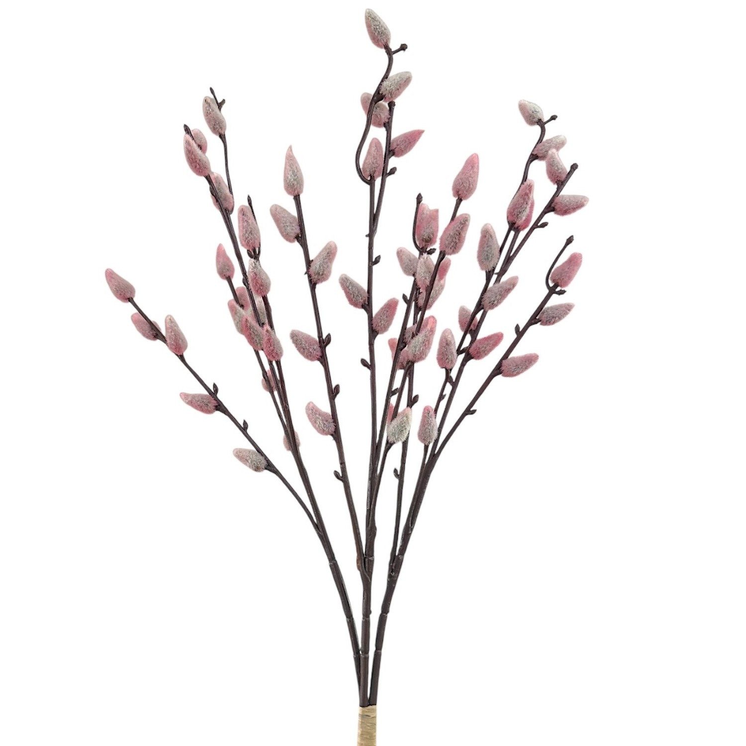 Kunstzweig Künstlicher Weidenkätzchen-Bund 53cm. Palmkätzchen Osterdeko Pink-Rosa, naninoa GmbH, Höhe 53.00 cm