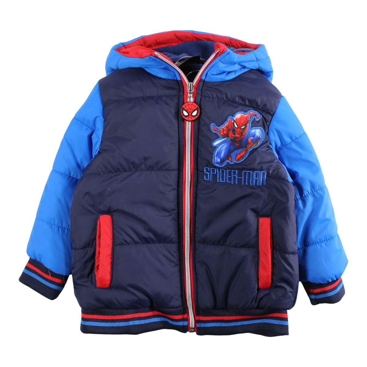 Spiderman Winterjacke Spiderman Kinderjacke Jungen Kinder Jacke 98 104 116 128 mit Kapuze