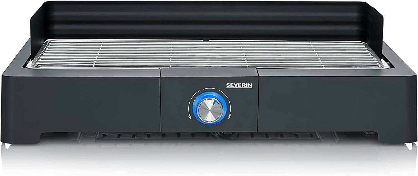 Severin Tischgrill PG 8565, 2200 W, Edelstahlgrillrost, Thermostat, Temperaturregler