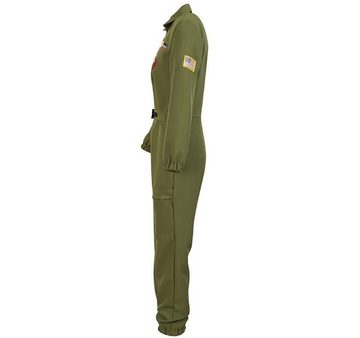 Fries Kostüm Kampfpilotin Uniform Overall für Damen