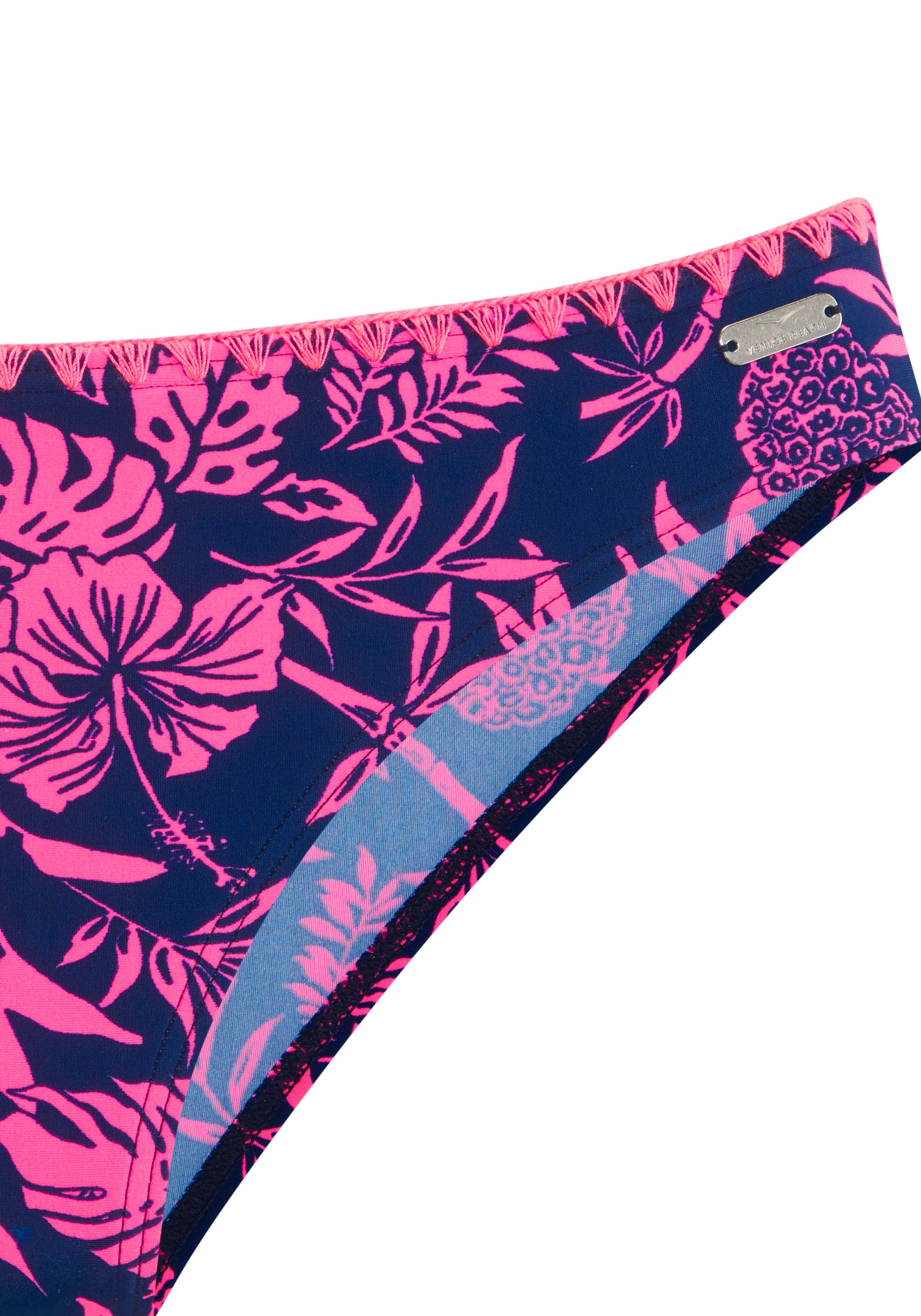 Venice Beach Bügel-Bandeau-Bikini Kensi mit kontrasfarbener Häkelkante – Bild 5 von 5