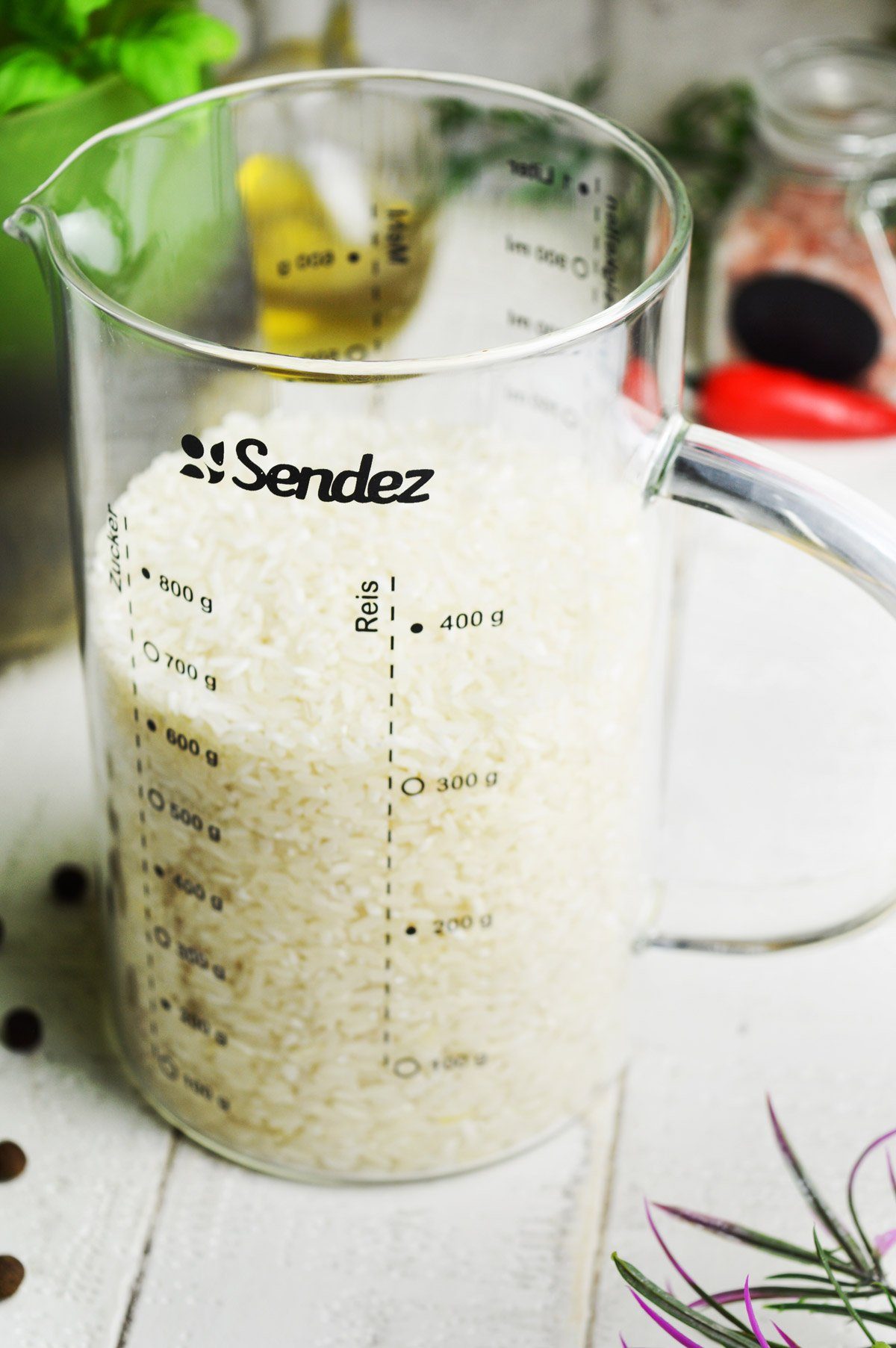 Sendez Messbecher 1L aus Borosikatglass Messkanne Dosierhilfe Messbehälter, Glas – Bild 4 von 5