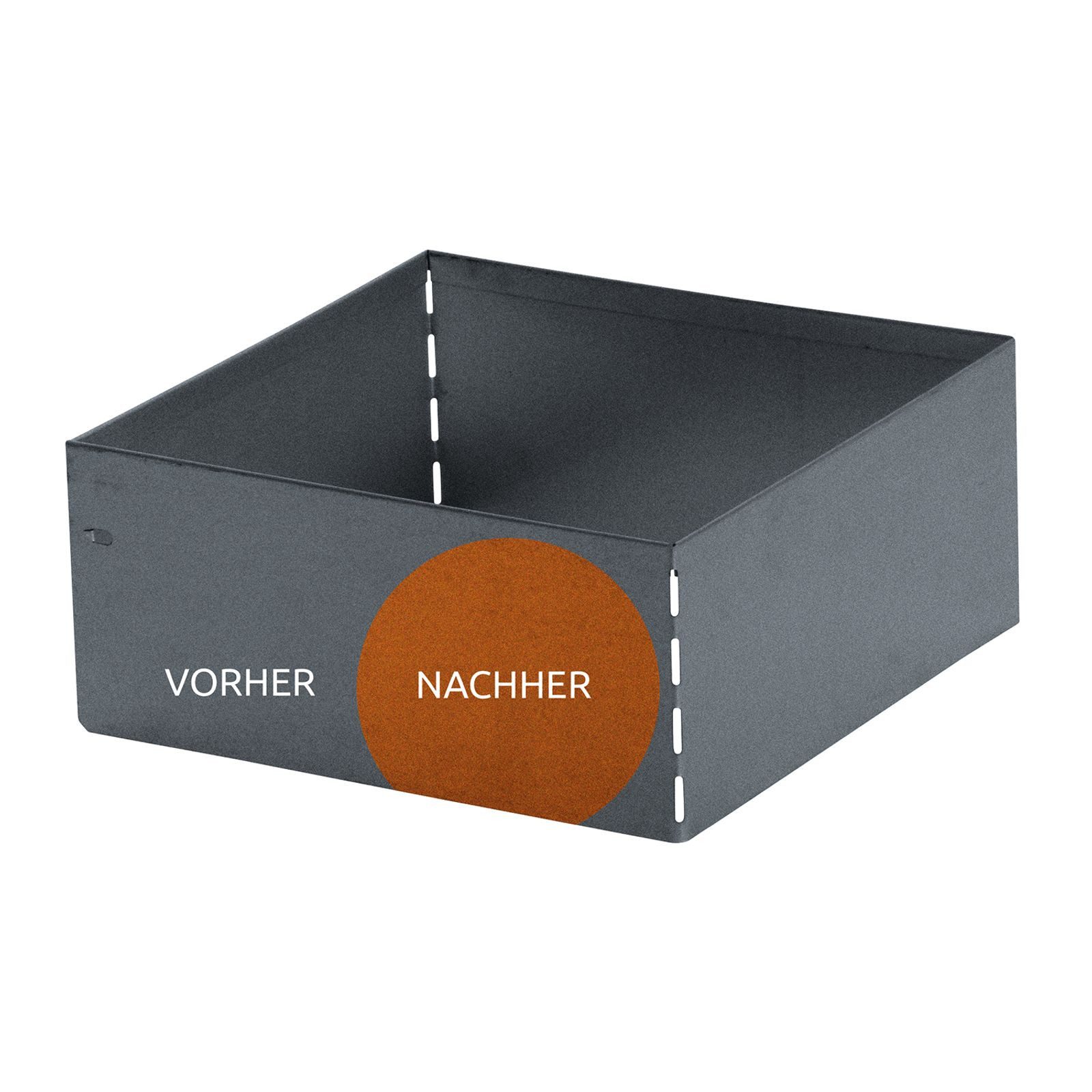 Bellissa Rasenkante Bellissa Rasenkante Square Corten 30x30cm H20cm Beetumrandung Beeteinf