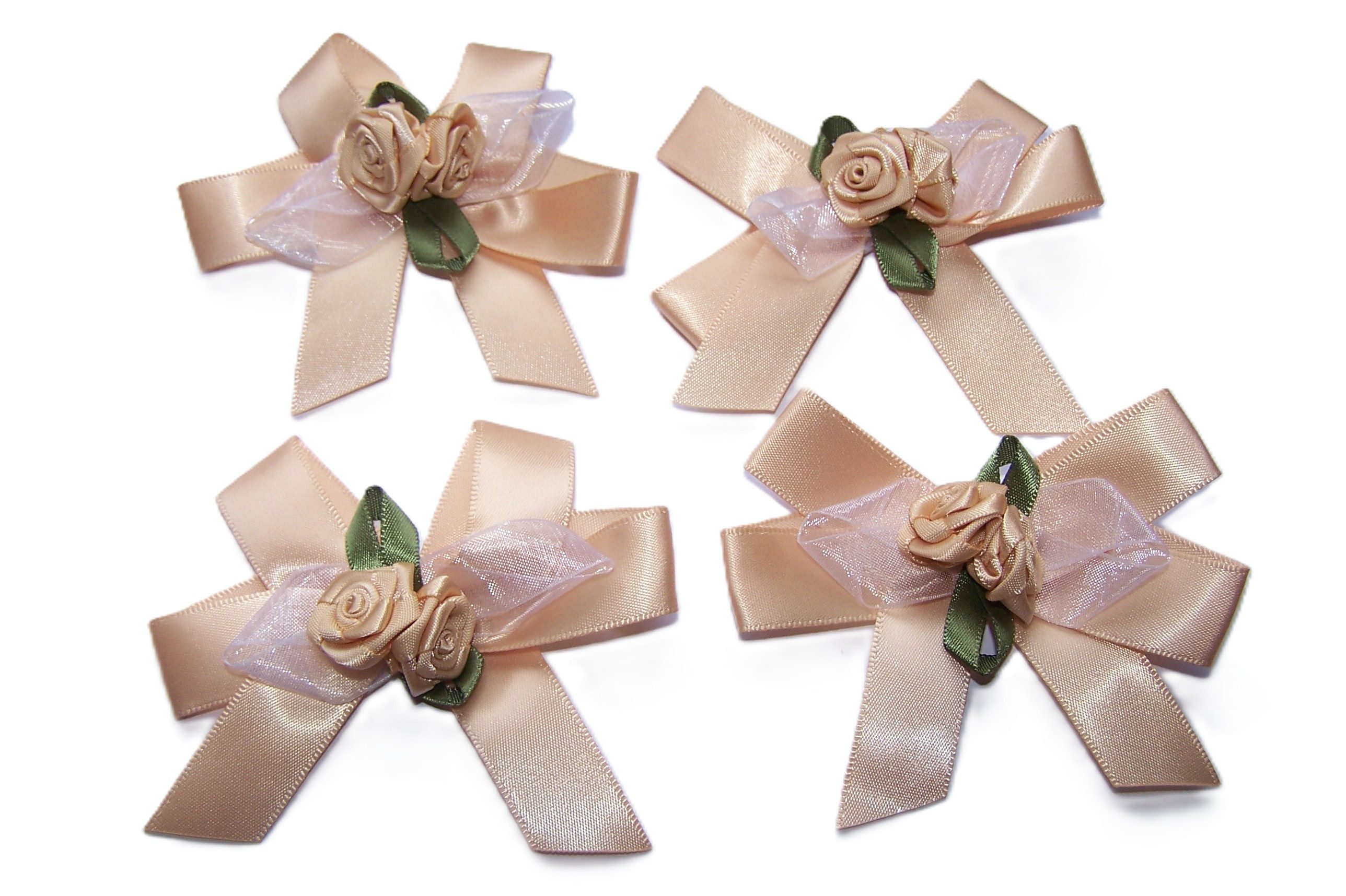 Schleifenparadies Geschenkpapier elegante festliche Rosenschleife, Schleife für Hochzeit, Weihnachten, (4St), festlich, elegant, robust, wiederverwendbar