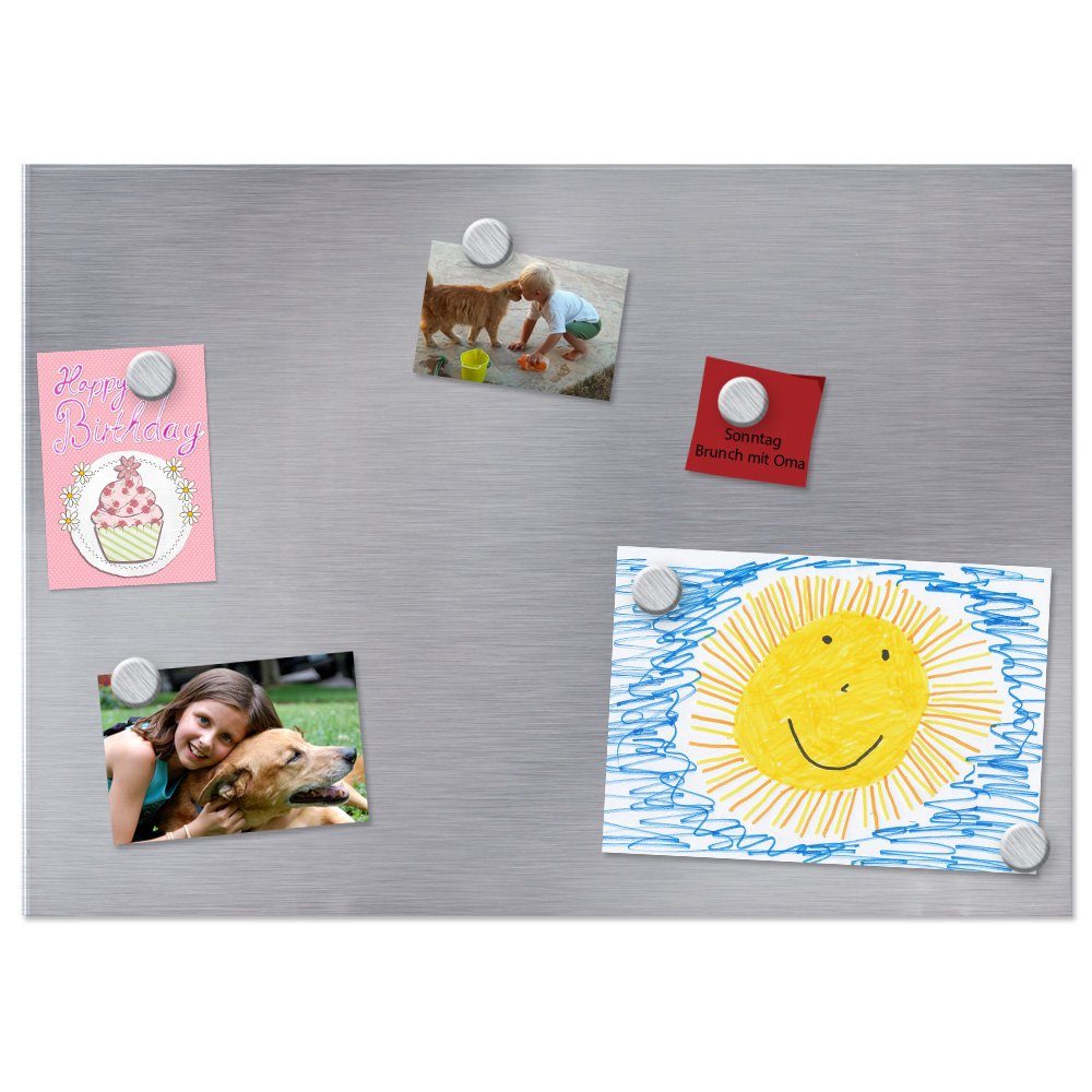 werden vermieden Notiztafel Magnetboard Magnet Board, Testrut Edelstahl Memo Magnetmemoboard dem Wandtafel, Fingerabdrücke Tafel Magnetwand Dank 35x50cm Memoboard Edelstahl Magnettafel gebürsteten lästige