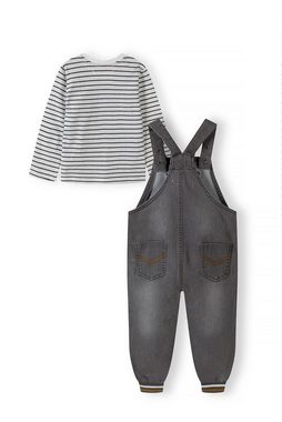 MINOTI Top & Hose Set aus Denim-Latzhose und Oberteil (3m-3y)