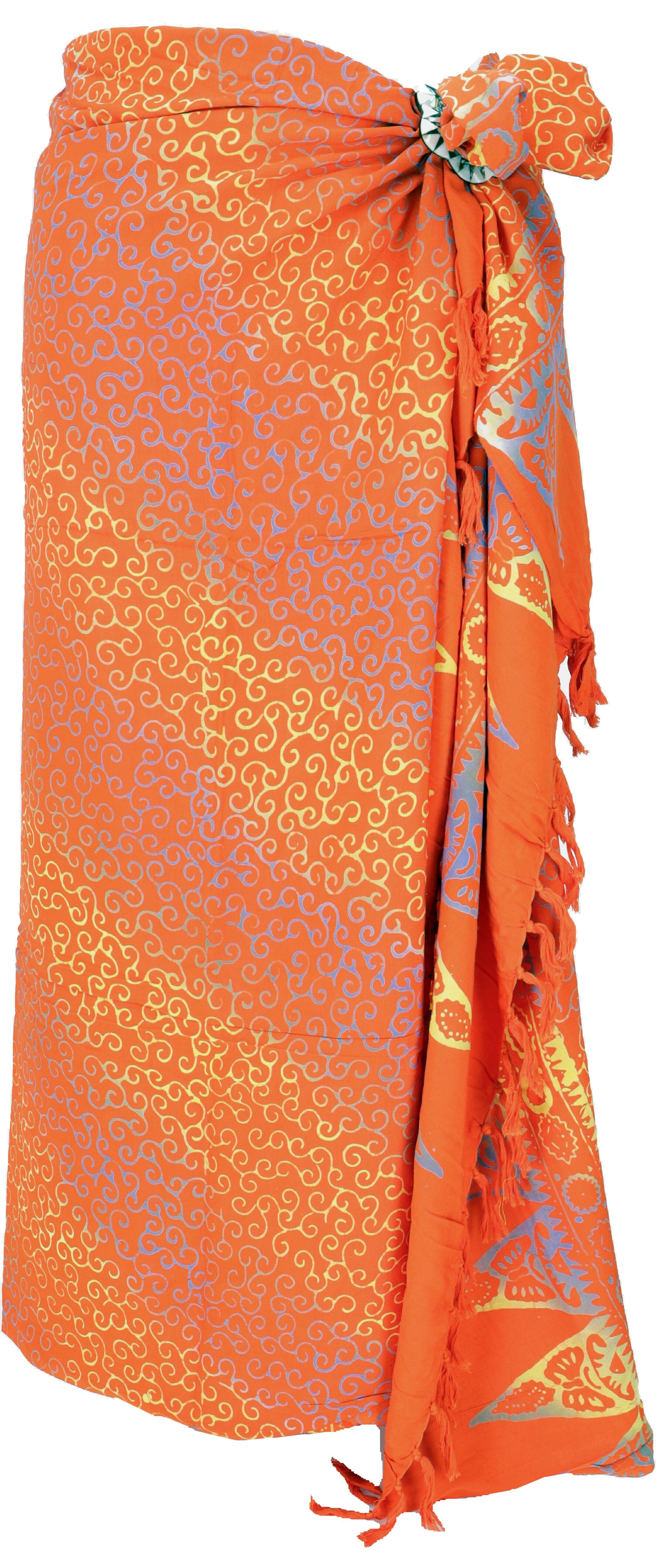 40/orange Sarong Batik Guru-Shop Design Bali Wandbehang, Wickelrock,.. Sarong,