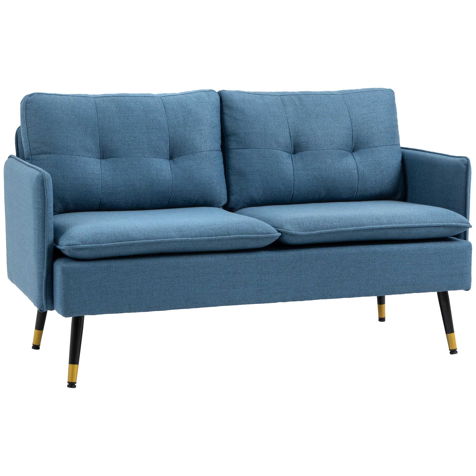 HOMCOM 2-Sitzer Couch mit Dickem Kissen, günstig online kaufen