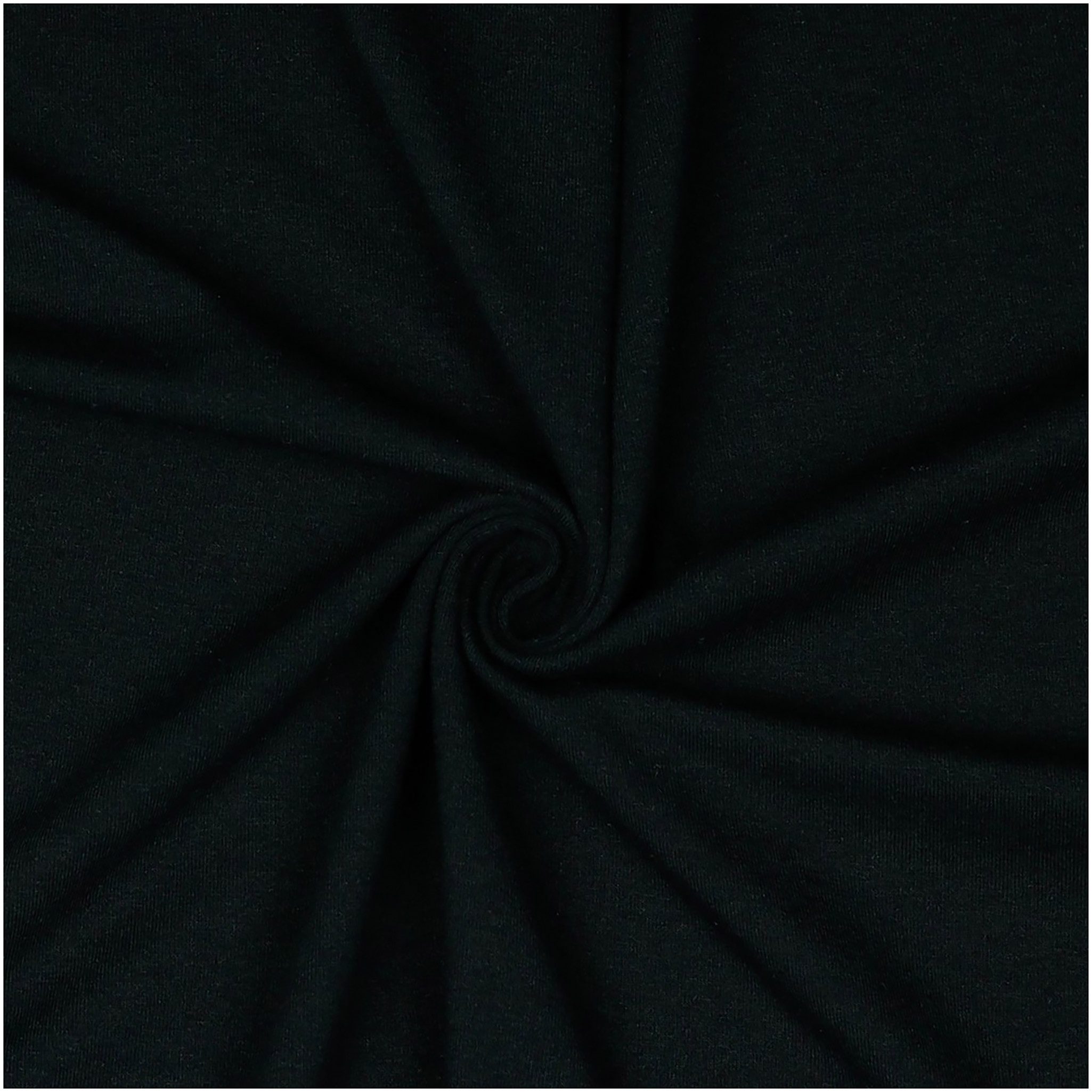 maDDma Stoff 0,5m Jersey Stoff recycelte Baumwolle Meterware GRS zertifiziert, 001 - schwarz